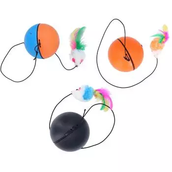 Интерактивные игрушки для кошек с мячом, автоматический интеллектуальный катящийся мяч, избавляющий от скуки и сопротивления укусам, самостоятельный ро Blue Orange