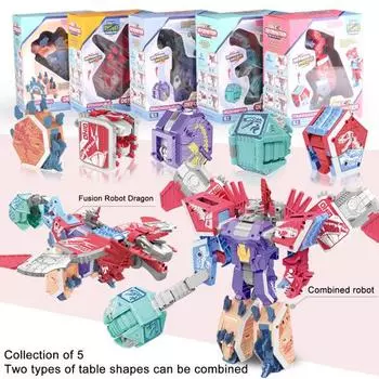 Интерактивные игрушки «сделай сам», отличные круглые угловые детские игрушки-трансформеры в форме динозавра, деформация автомобиля A