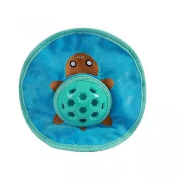 Интерактивные пищащие летающие диски для питомцев, мягкие жевательные игрушки для собак больших, маленьких и средних пород Blue-Style A