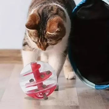 Интерактивный дозатор лакомств, игрушка для медленной подачи, для кошек и собак, развивает интеллект, прочный пластик, игрушка для кошек, живущих в помещении