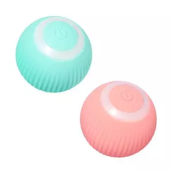 Интерактивный игрушечный мяч для кошек, автоматический самодвижущийся мяч, активные катящиеся игрушки для помещений, вращающийся на 360°, умный мяч