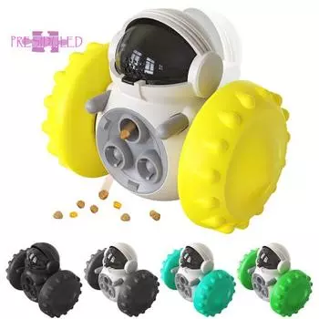 Интерактивный игрушечный робот для собак, раздача еды, медленная подача, самодвижущаяся игрушка для развития жёлтый
