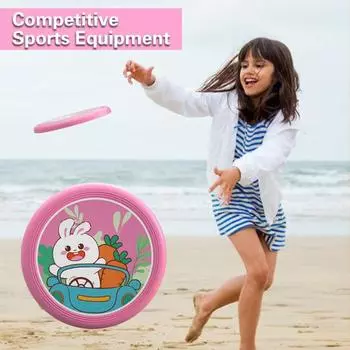 Интерактивный летающий диск со стабильным полетом. Веселая текстура для всей семьи. Мягкий летающий диск для взаимодействия родителей и детей. розовый
