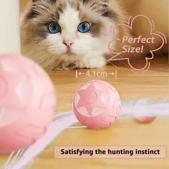 Интерактивный мяч для игрушек для кошек, автоматический вращающийся на 360° мяч для упражнений с преследованием домашних животных, игрушка для игр с котятами и собаками зелёный