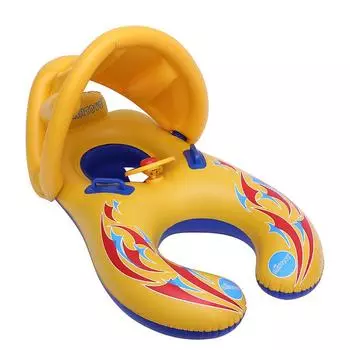 Интерактивный плавательный круг для родителей и детей со съемным солнцезащитным козырьком