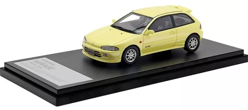 INTERALLIED Hi Story Mitsubishi MIRAGE Champagne Yellow Finished Product 1/43 CYBORG-R (1992) жёлтый