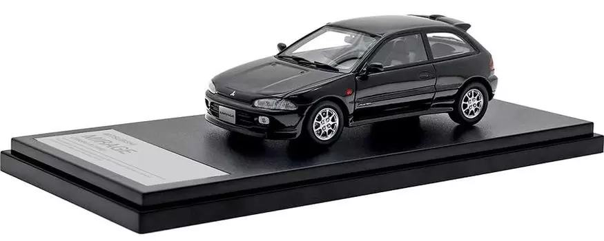 INTERALLIED Hi Story Mitsubishi MIRAGE Pyrenees Black Готовый продукт 1/43 CYBORG-R (1992) чёрный