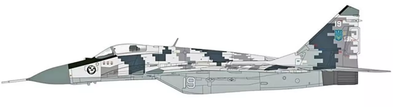 INTERALLIED HOBBY MASTER Fulcrum C Украинские ВВС Призрак Киева Завершенный продукт 1/72 МиГ-29 с AGM-88