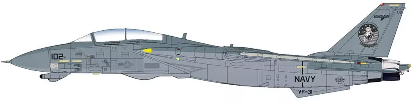 INTERALLIED HOBBY MASTER Tomcat 31st Fighter Attack Squadron Tomcat Sunset 2006 Completed Product 1/72 F-14D