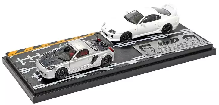 INTERALLIED Initial D Set Kai Ogashiwa Hideo Minagawa Supra Завершенный продукт MD64205 MODELER S 1/64 Vol.5 MR-S и (JZA80)