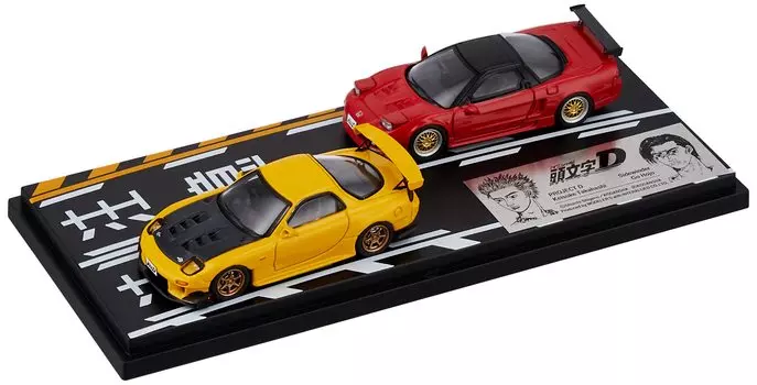 INTERALLIED Initial D Set Keisuke Takahashi Go Hojo NSX Завершенный продукт MD64203 MODELER S 1/64 Vol.3 RX-7 (ФД3С) & (НА1)
