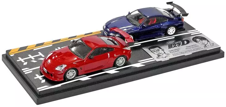 INTERALLIED Initial D Set Ryuji Ikeda Fairlady Z Hiroya Okuyama Silvia Готовый продукт MD64204 MODELER S 1/64 Vol.4 (Z33) & (С15)