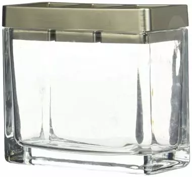 InterDesign Toothbrush Stand Holder Washbasin Clear Matte Nickel 24360EJ
