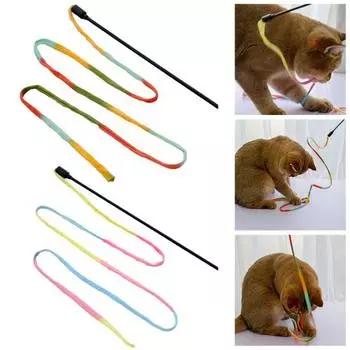 Интересная длинная палка, противоударная игрушка для кошек, которая помогает снять стресс, интерактивные товары для животных для котят синий