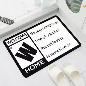 Интересная фраза Дверной коврик не скользит, можно стирать в стиральной машине, подходит как для внутренних, так и для наружных входов. Коврик для пола подходит для гостиной 40cmx60cm