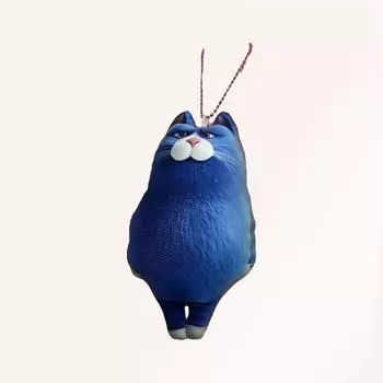 Интересная модель кошки, абстрактная плюшевая игрушка-подвеска в виде полумесяца One Size