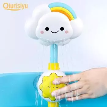 Интересная вращающаяся развлекательная игра для душа «Облако-радуга» для мальчиков и девочек, детская игрушка для ванны, игрушка для душа, детская игрушка, игрушка-распылитель воды Rainbow