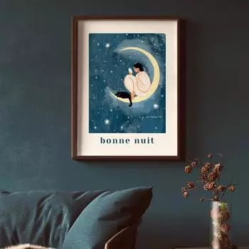 Интересный плакат с черной кошкой и гравюра, растение, холст, картина, растение, настенные картины для ванной комнаты 21cm30cm NoFrame