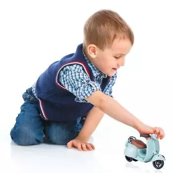 Интересный Подробный подарок Гладкие края Вращение Качели Электрический мотоцикл Игрушка Мальчик Маленький бежевый