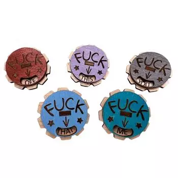 Интересный вращающийся деревянный значок для пары, брошь на лацкан в виде циферблата, подарок One Size