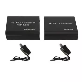 Интерфейс мультимедиа HD KVM удлинитель 4K на 30 Гц одноканальный сетевой удлинитель 393,7 фута 100240 В США US Plug