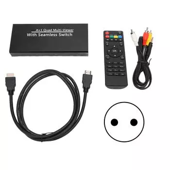 Интерфейс мультимедиа HD Видеоплеер 4-канальный выход Автоматический цикл 4K Поддержка карты памяти U Disk Media US Plug