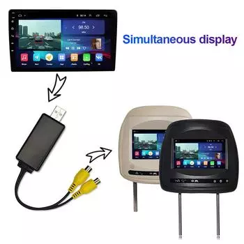 Интерфейс USB к RCA HDMI видеовыход адаптер подключение монитора в подголовнике для автомобильного радио Android системный плеер 2 DIN стерео головное устройство