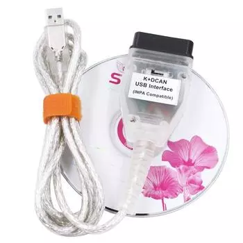 Интерфейс USB OBD2 для BMW - INPA/Ediabas - K+DCAN позволяет проводить полную диагностику BMW с 1998 по 2008 год. (все функции как в интерфейсе OMNITEC)