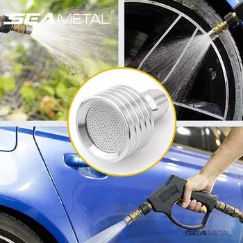 Интерфейс водяного пистолета высокого давления SEAMETAL, насадка для мытья из нержавеющей стали, душевые лезвия 1/4, шайба с быстрой вилкой, автомобильные садовые инструменты 1PC