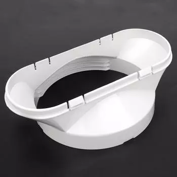 Интерфейс выхлопного шланга для воздуховода диаметром 5,12 дюйма. Соединитель выпускного шланга. Фланцевый соединитель для трубки. Round белый