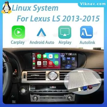 Интерфейсный блок Viknav Linux для 12,3-дюймового полуэкрана Lexus LS 2013 2014 2015 Wireless Apple CarPlay Android Auto Linux Interface Box