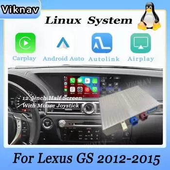 Интерфейсный блок Viknav Linux для Lexus GS 2012 2013 2014 2015 Беспроводной Apple CarPlay Android Auto поддерживает только оригинальный автомобильный экран 12,3 дюйма Linux Interface Box