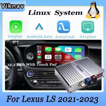 Интерфейсный блок Viknav Linux для Lexus LS 2021 2022 2023 Беспроводной Apple CarPlay Android Auto Поддержка оригинального автомобильного экрана Linux Interface Box