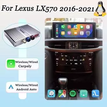 Интерфейсный блок Viknav Linux для Lexus LX570 2016-2021, беспроводной Apple CarPlay, поддержка Android Auto, оригинальный автомобильный экран 12,3 дюйма Linux Interface Box