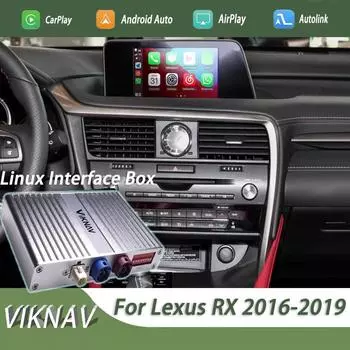 Интерфейсный блок Viknav Linux для Lexus RX 2016 2017 2018 2019, беспроводной Apple CarPlay, поддержка Android Auto, оригинальный автомобильный 8-дюймовый экран Linux interface box