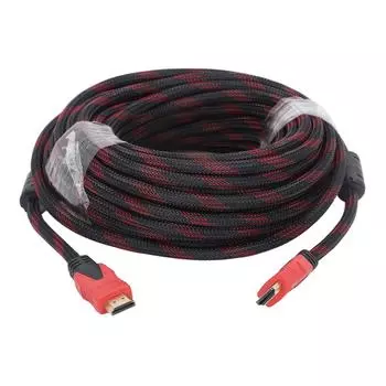 Интерфейсный кабель HD Multimedia длиной 49 футов для телевизоров, компьютеров, проекторов, HD-шнур, красный, черный, устойчивый