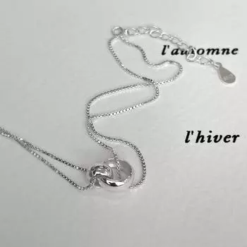 Interlocking bracelet girls niche ins wind 925 sterling silver high-end girlfriend jewelry new double ring bracelet 925 silver