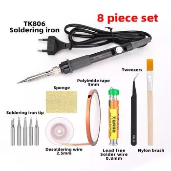 Internal heating constant temperature electric soldering iron knob temperature control European standard plug TK806 high tempera