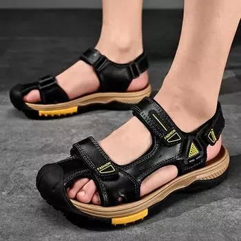 International original sandals men s large size sports and leisure bag head beach shoes 38 чёрный