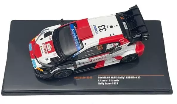 International Trade KB Model Toyota GR Yaris Rally1 Winner 2023 Rally Japan Evans Completed Product 1/43 #33 E. RAM24SP-001C