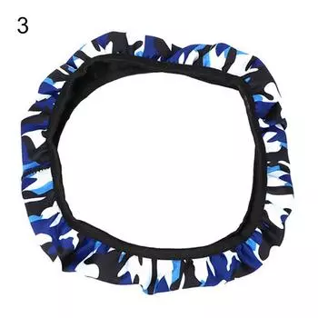 Интернет-автомобильные аксессуары Камуфляжный противоскользящий стиль Руль Защитный чехол Декор Деформация синий