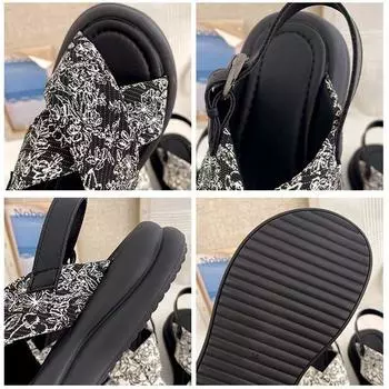 Internet celebrities thick-soled foreign style beach out Rome 2024 new new Chinese sports sandals female summer fairy wind wear 35