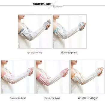 Internet Celebrity Driving Handy Gadget Hand Guard Women s Sun Protection Viscose Fiber Oversleeve Color matching: 3 pairs of special color optional