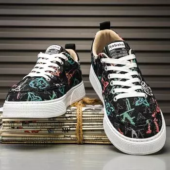 Internet celebrity explosion 2025 spring and autumn models breathable versatile canvas shoes men s trendy brand high sense fashion casual board 40 бежевый