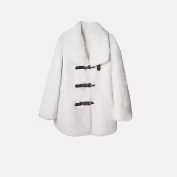 Internet celebrity explosion women autumn and winter fashion rabbit fur fur integrated coat coat warm autumn and winter thick coat M