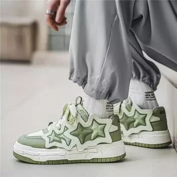 Internet celebrity popular men s shoes 2024 new spring platform casual board shoes student height increase non-slip sports white tide shoes 39