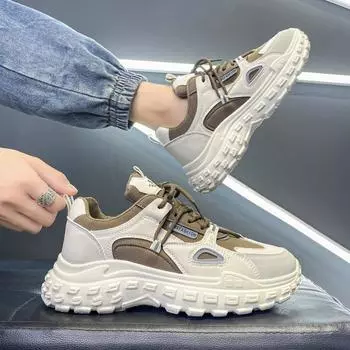 Internet celebrity popular men s shoes 2025 new spring and summer versatile leisure heightening sports Hong Kong style dad ins tide shoes Kore 39