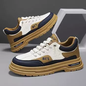 Internet celebrity popular men s shoes autumn and winter men s platform tooling versatile board shoes autumn 2024 new casual sports shoes 39