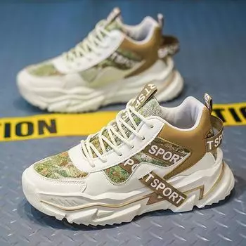 Internet celebrity popular men s shoes autumn running soft-soled sports shoes boys trend versatile Putian fried street dad shoes increase 39