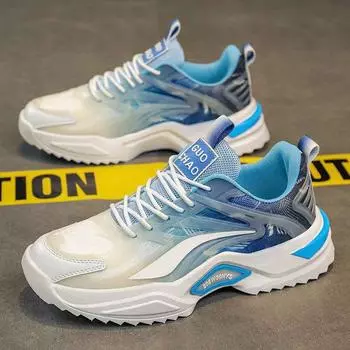Internet celebrity popular men s shoes spring and autumn 2024 new versatile sports leisure running height increase youth mesh dad shoes 39